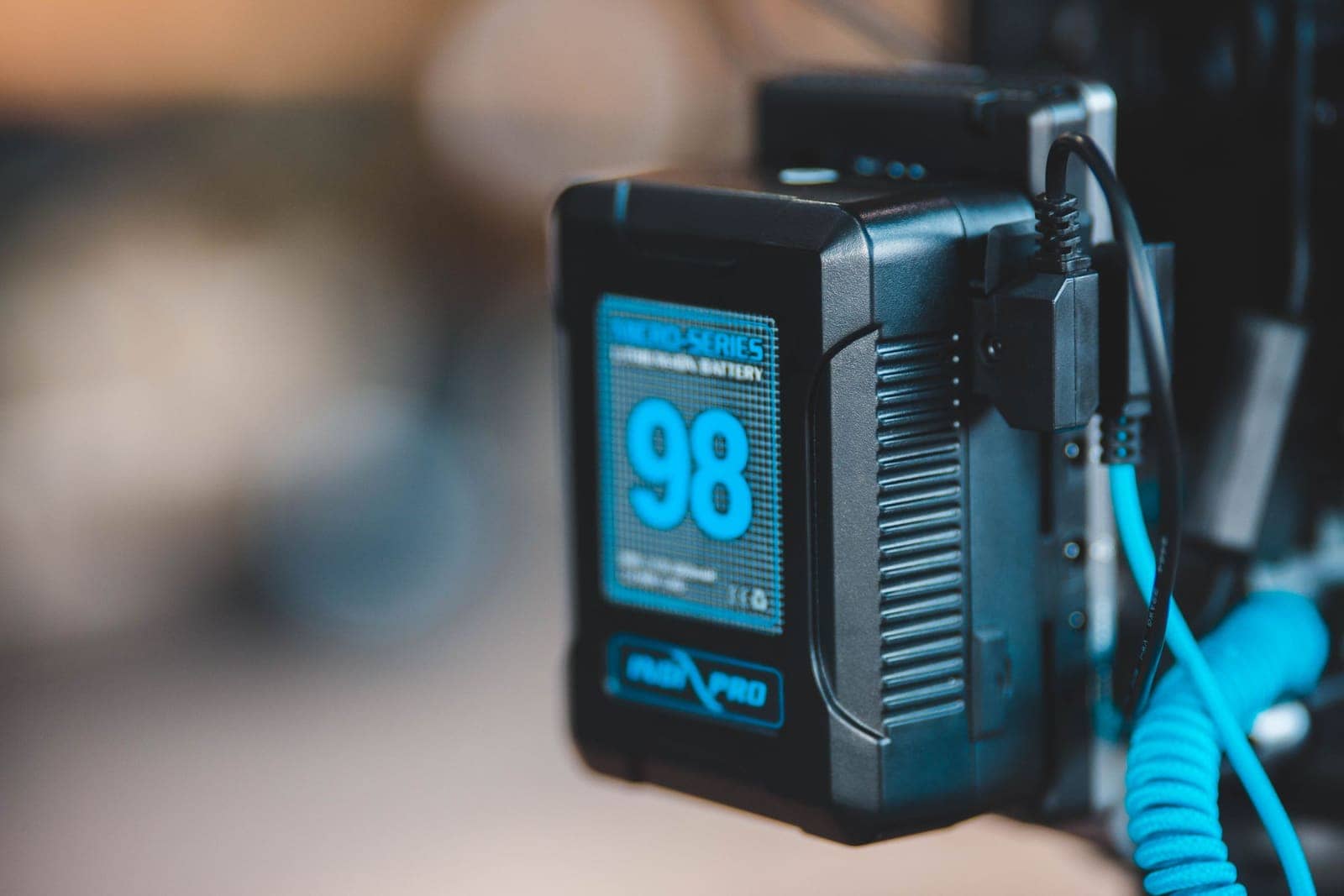 A portable lithium-ion battery pack with a digital charge-level display