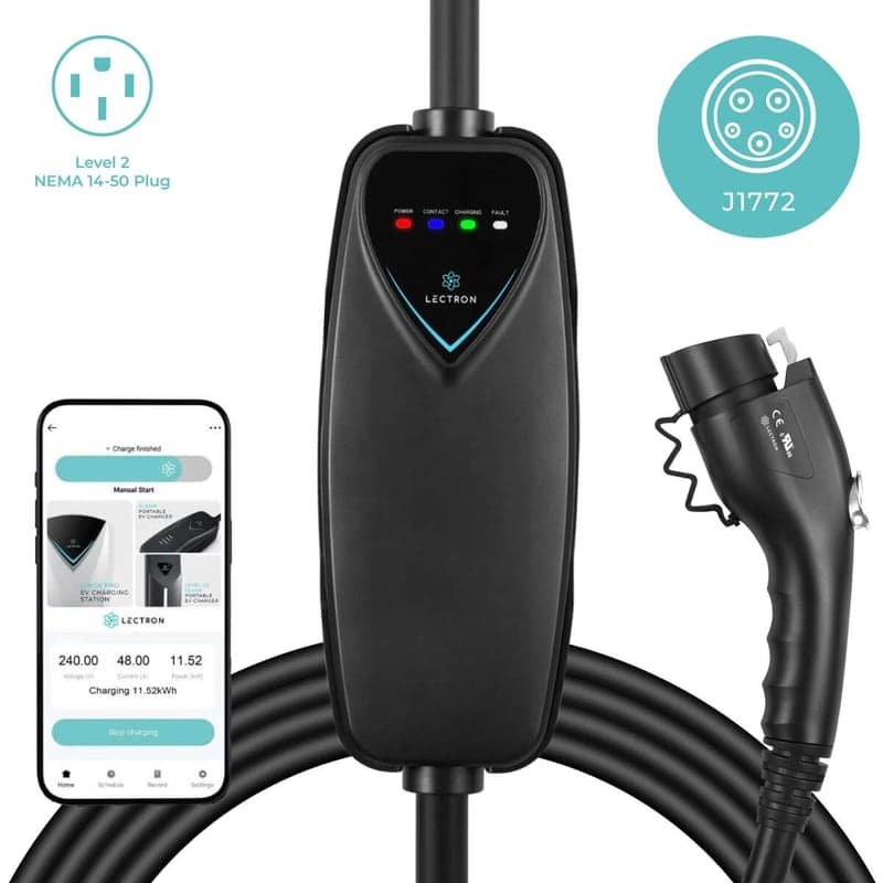 Lectron Portable Level 2 J1772 Charger (40A, NEMA 14-50)