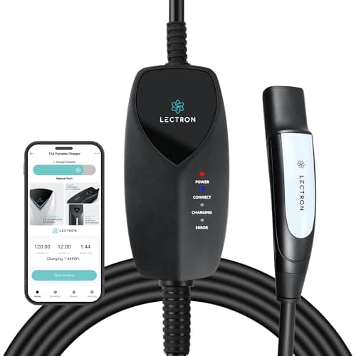 Lectron Portable Level 1 Tesla (NACS) Charger, WiFi (12A, NEMA 5-15)